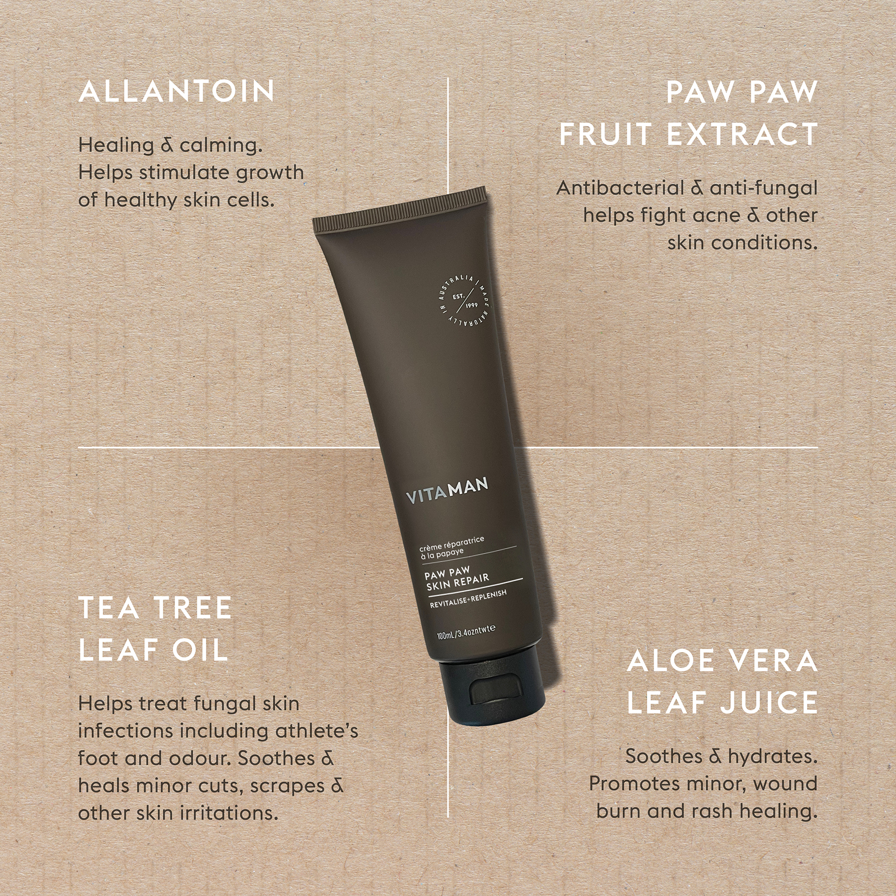 Vitaman Paw Paw Skin Repair Creme - 150ml - Image 3