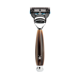 Muhle VIVO Gillette Fusion 5 Blade Razor – Horn Brown